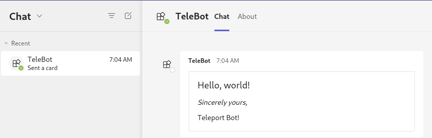 Validate Bot Message